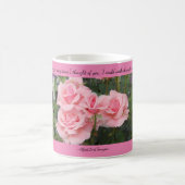 Pink Roses Gedanken Sie Kaffee Tasse (Mittel)