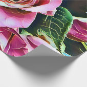 PINK ROSES GESCHENKPAPIER (Ecke)