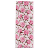 Pink Roses Geschenktasche Geschenktüte Für Weinflaschen (Vorderseite)