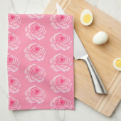 Pink roses geschirrtuch (Viertel Falte)