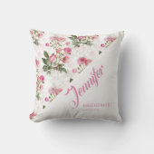 Pink Roses gestrichen Kissen (Vorderseite)