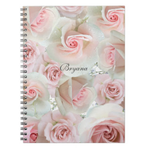 Pink Roses & Gipskraut JEDES FARBNotebook Notizblock