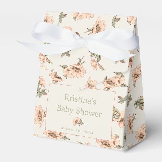 Pink Roses Girl Baby Showbox Geschenkschachtel (Vorderseite)