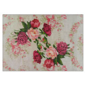 Pink Roses Glas Schneidebrett (Vorderseite)