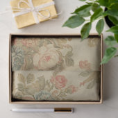 Pink Roses & Gold Floral Decoupage  Seidenpapier (Geschenk)