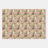 Pink Roses Gold Glam Glitz Geschenkpapier Set (Vorderseite 3)