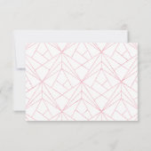 Pink Roses Greenery Geometric UAWG RSVP Karte (Rückseite)