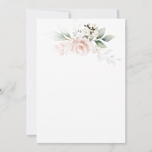 Pink Roses Guess Wie viele Kisses Game Sign Einladung (Rückseite)