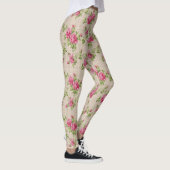 Pink Roses Handgemalte Leggings (Rechts)