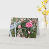 Pink Roses - individuell anpassbare Grußkarte Karte (Gelbe Blume)
