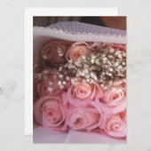 Pink Roses Invite Einladung (Vorne/Hinten)