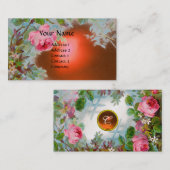 PINK ROSES & JASMINES MONOGRAM GEM STONE Orange Visitenkarte (Vorne/Hinten)