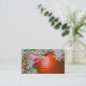 PINK ROSES & JASMINES MONOGRAM GEM STONE Orange Visitenkarte (Stehend Vorderseite)