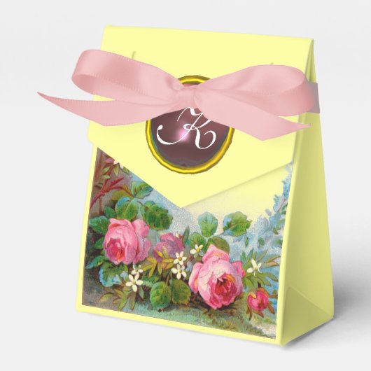 PINK ROSES ,JASMINES WEDING GEM MONOGRAM Gelb Geschenkschachtel (Vorderseite)