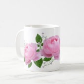 Pink roses kaffeetasse (Vorderseite Links)