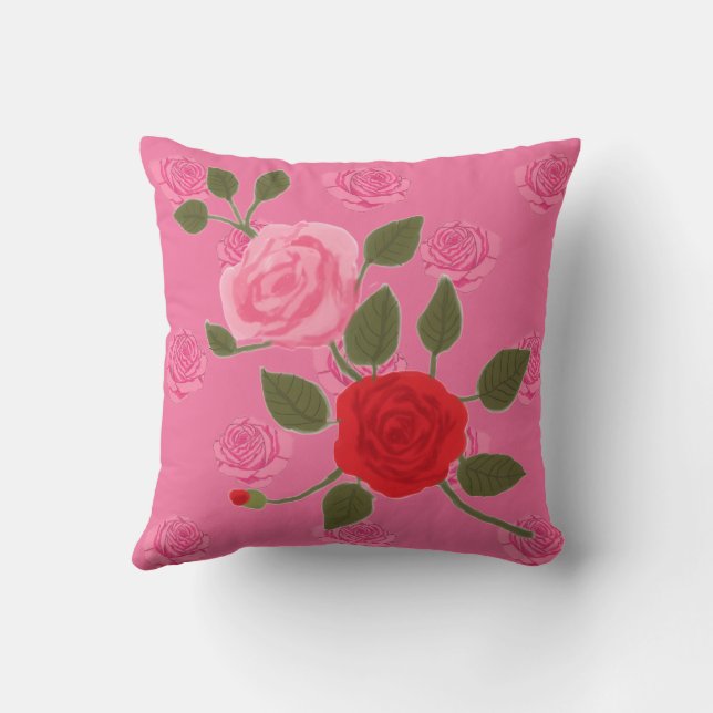 Pink roses kissen (Rückseite)