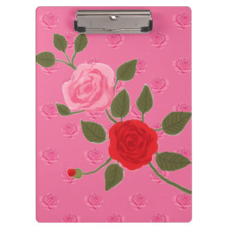 Pink roses klemmbrett