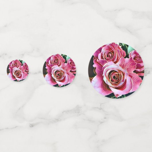 PINK ROSES KONFETTI (Vorderseiten)