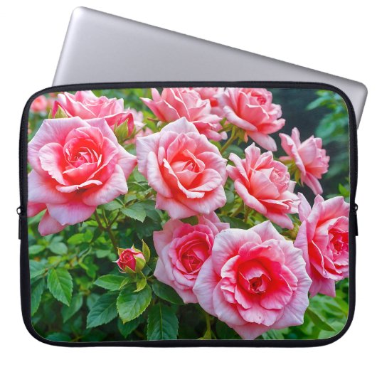 Pink Roses Laptop Sleeve (Vorderseite)