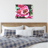 PINK ROSES LEINWANDDRUCK (Insitu (Schlafzimmer))