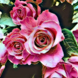 PINK ROSES LEINWANDDRUCK<br><div class="desc">Ein Kunstdesign von hübsch rosa Rosen.</div>
