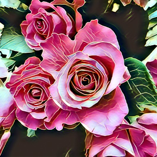 PINK ROSES LEINWANDDRUCK