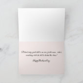 Pink Roses 'LOVE' Mother's Day Greeting Card Karte (Innenseite)