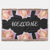 Pink Roses Magic Custom Willkommen Decke (Vorderseite)