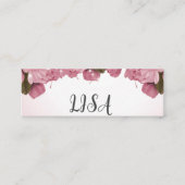 PINK ROSES MINI VISITENKARTE (Vorderseite)