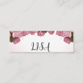 PINK ROSES MINI VISITENKARTE