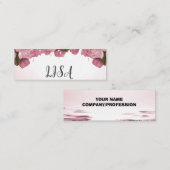 PINK ROSES MINI VISITENKARTE (Vorne/Hinten)