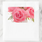Pink roses | mothersday | birthday | rechteckiger aufkleber (Tasche)