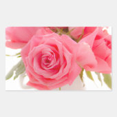 Pink roses | mothersday | birthday | rechteckiger aufkleber (Vorderseite)