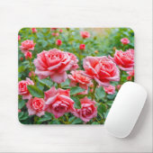Pink Roses Mouse Pad Mousepad (Mit Mouse)