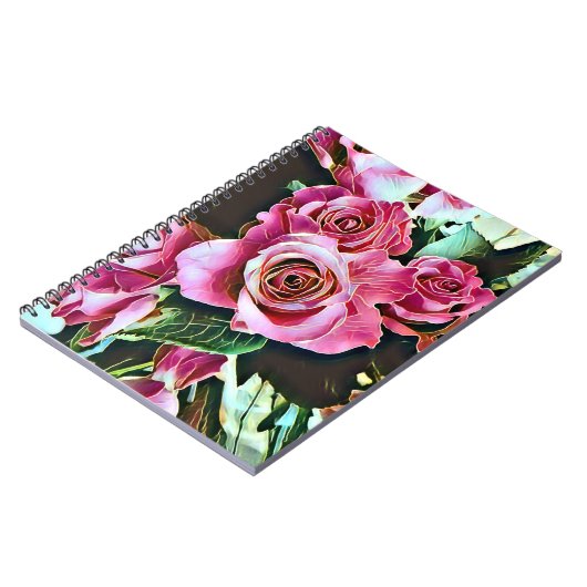 PINK ROSES NOTIZBLOCK (Linke Seite)