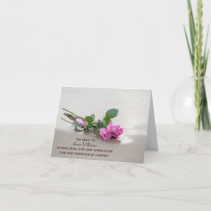 Pink Roses on Beach Danke der Familie