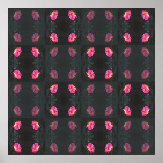 Pink Roses Pattern Poster (Vorne)