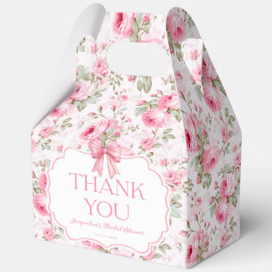 Pink Roses Pink Bow Brautparty Vielen Dank Geschenkschachtel