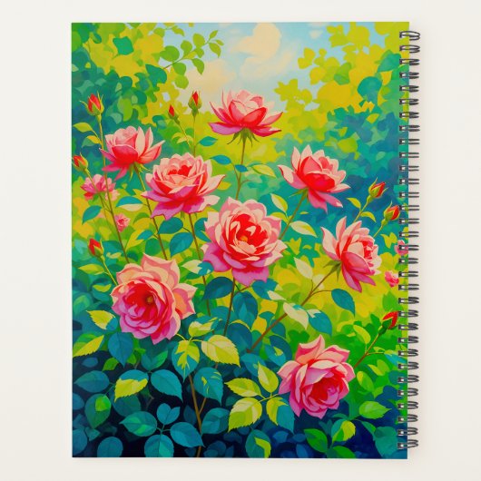 Pink Roses Planner Planer (Rückseite)