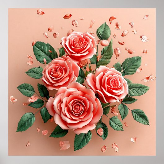 PInk Roses Poster (Vorne)