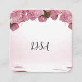 PINK ROSES QUADRATISCHE VISITENKARTE (Vorderseite)