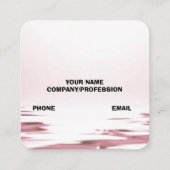 PINK ROSES QUADRATISCHE VISITENKARTE (Rückseite)