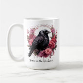 Pink Roses Raven Kaffeetasse (Links)