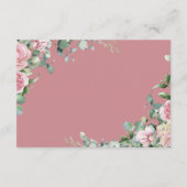 Pink Roses Script Advice And Wishes Graduation Begleitkarte (Rückseite)