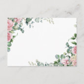 Pink Roses Script Advice And Wishes Graduation Begleitkarte (Rückseite)