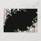 Pink Roses Script Advice And Wishes Graduation Begleitkarte (Rückseite)