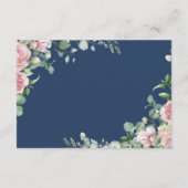 Pink Roses Script Advice And Wishes Graduation Begleitkarte (Rückseite)