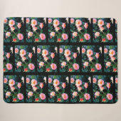 PINK ROSES SHERPA BLANKET SHERPADECKE (Vorderseite (Horizontal))