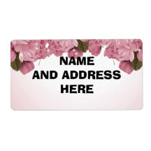 PINK ROSES SHIPPING ADRESSE ETIKETTIEREN