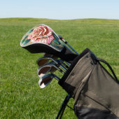 Pink Roses Stained Glass Mosaic Golf Headcover (In SItu)